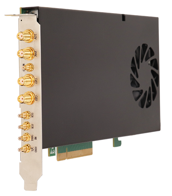 AD8374-1G14 PCIe acquisition and playback card, angled view